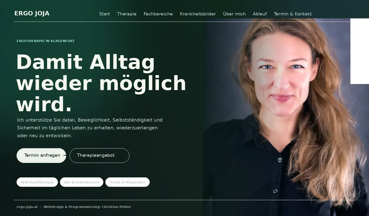 Webdesign-Projekt ERGO JOJA